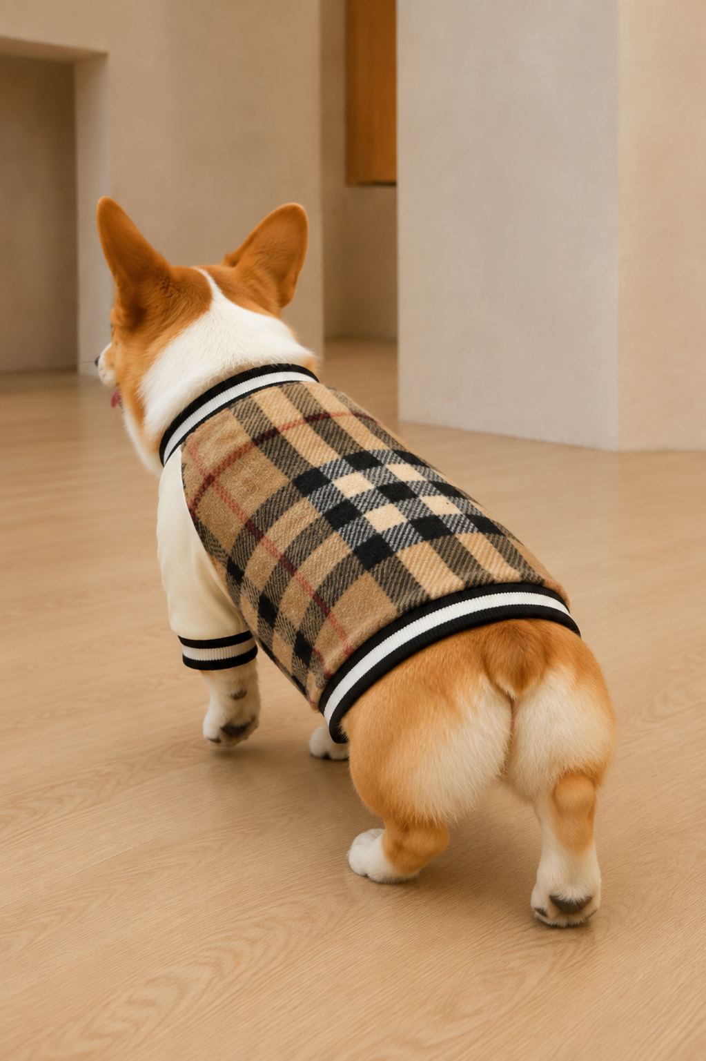 Check Varsity Jacket