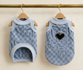 Houndstooth Knit Vest — Sky
