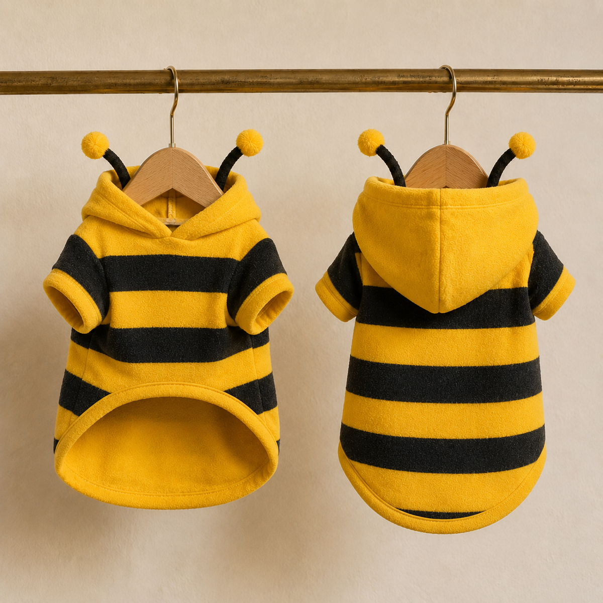Bee Stripe Hoodie — Yellow