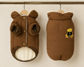 Quilted Button Coat — Tan