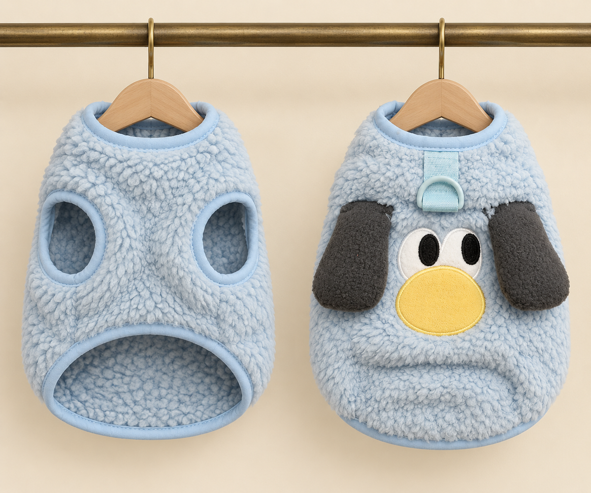 Sherpa Puppy Vest — Blue