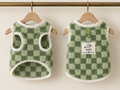 Checkerboard Knit Vest — Sage