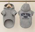 New York Print Hoodie — Grey