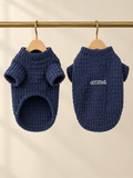 Waffle Knit Jumper — Navy