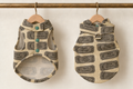 Ticket Print Snap Vest — Cream