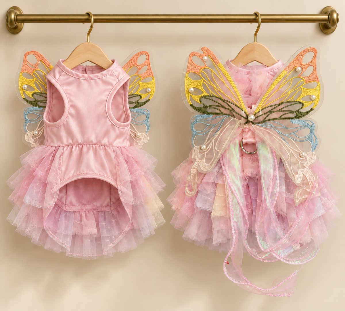 Fairy Wing Tulle Dress — Pink