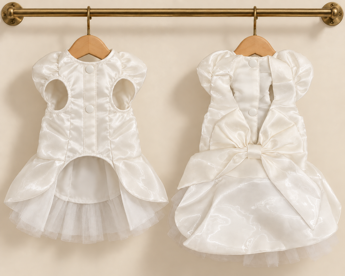 Organza Bow Gown — Ivory