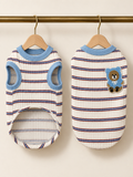Stripe Bear Patch Tank — Blue