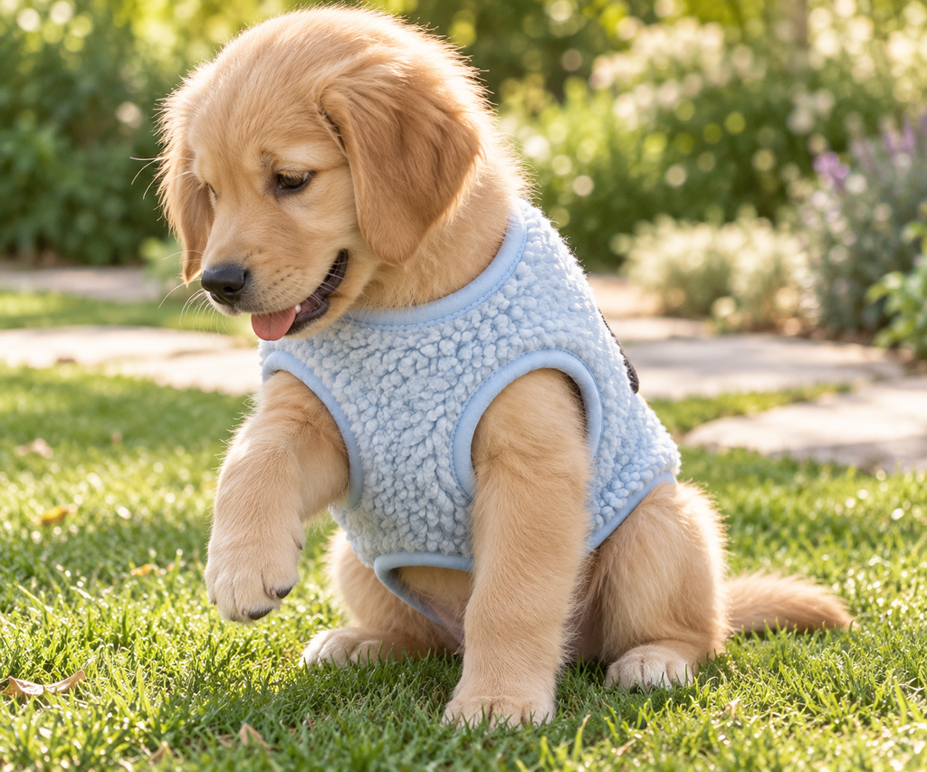 Sherpa Puppy Vest — Blue