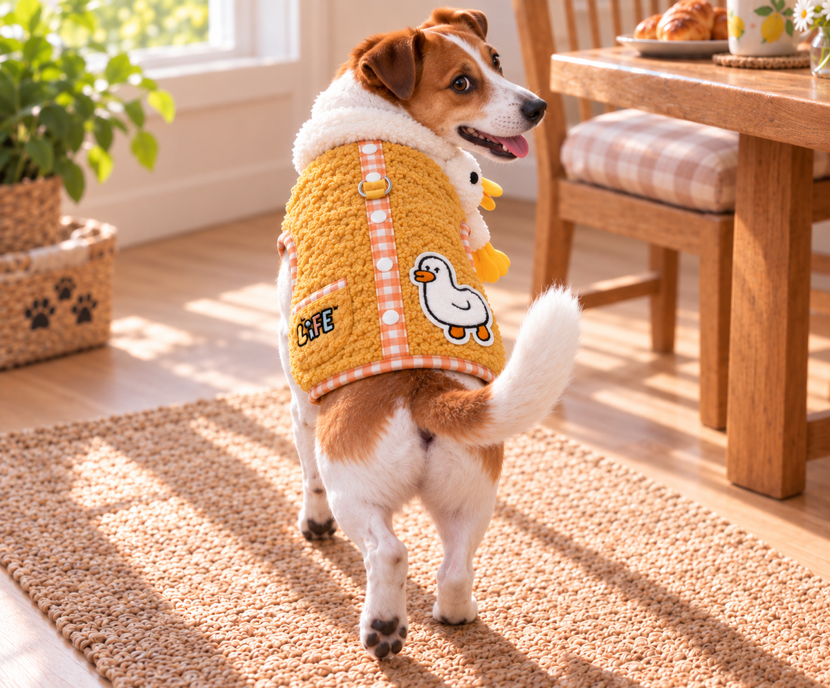 Sherpa Duck Vest — Mustard