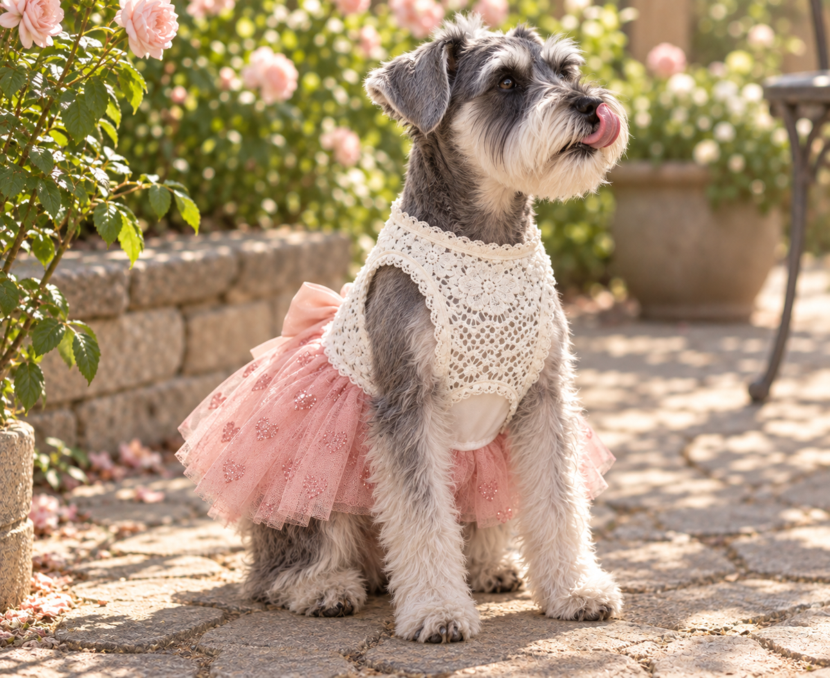Lace Tulle Tutu Dress — Pink
