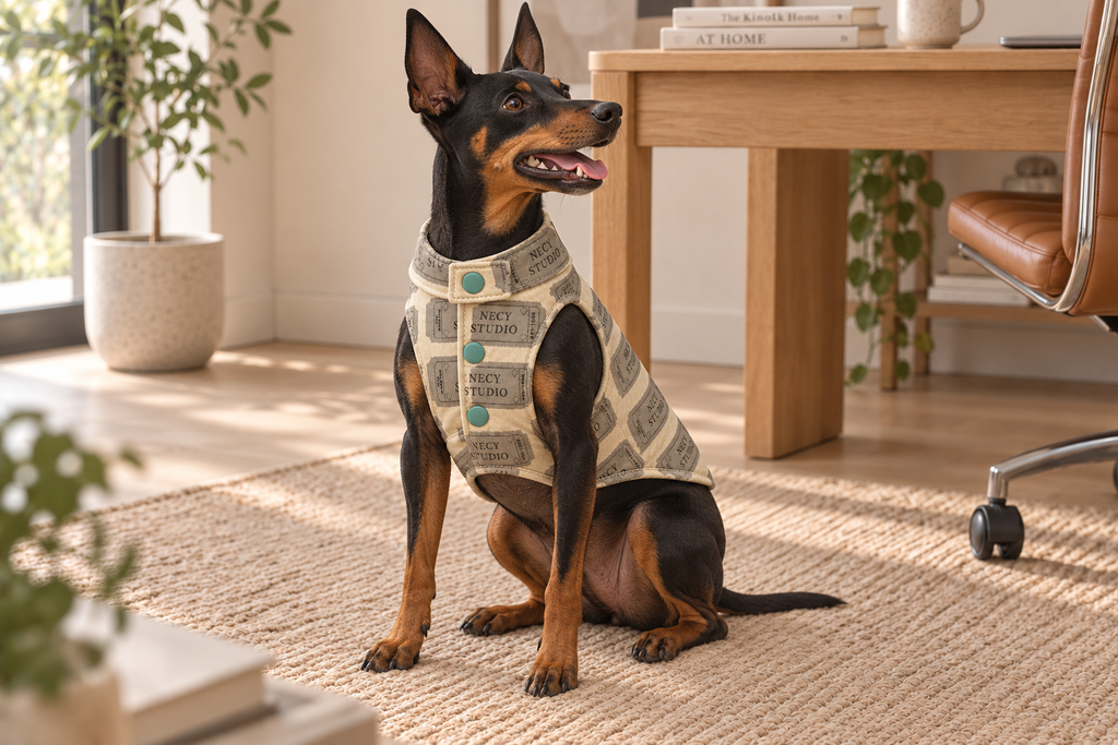 Ticket Print Snap Vest — Cream