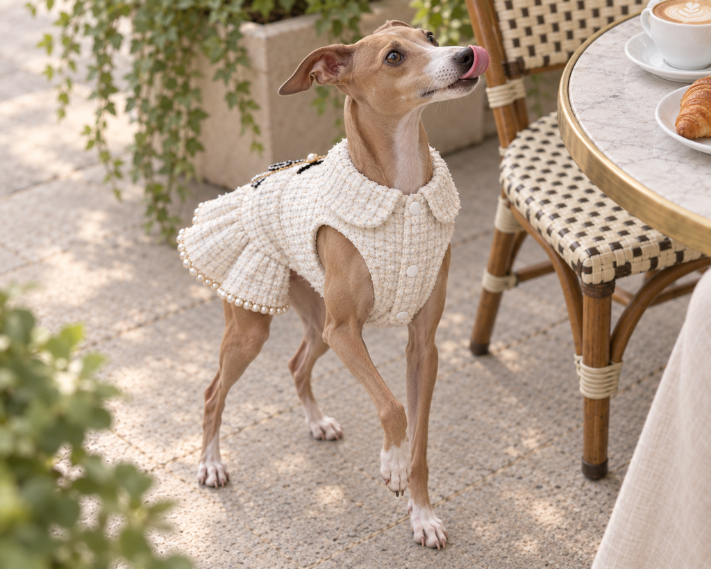 Cable Knit Ruffle Dress — Cream