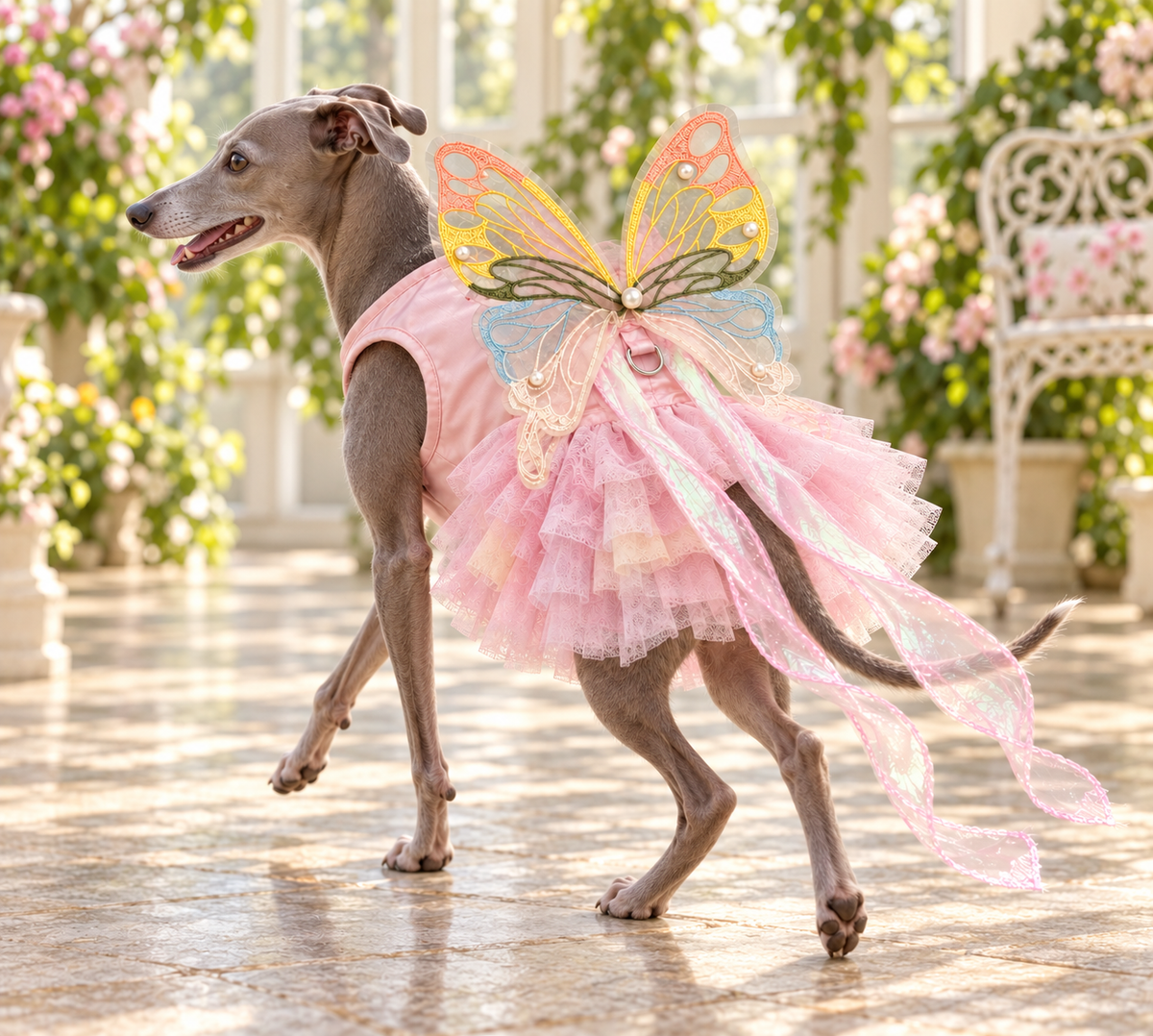 Fairy Wing Tulle Dress — Pink