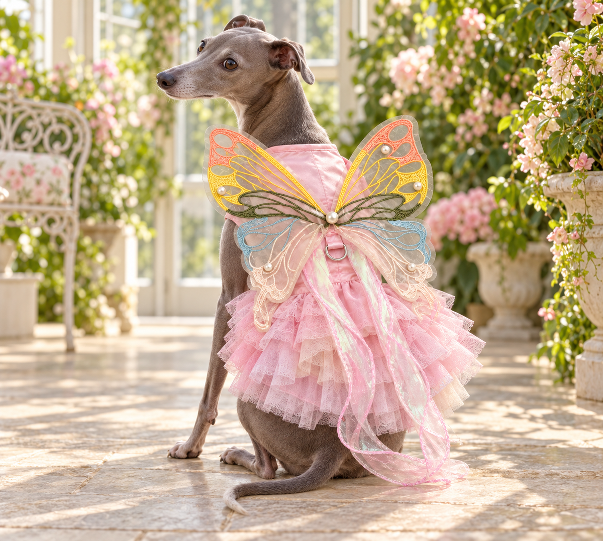 Fairy Wing Tulle Dress — Pink