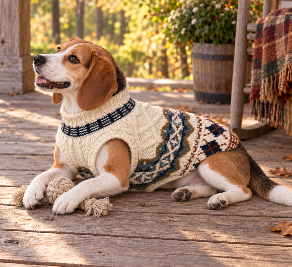 Fair Isle Knit Jumper — Cream