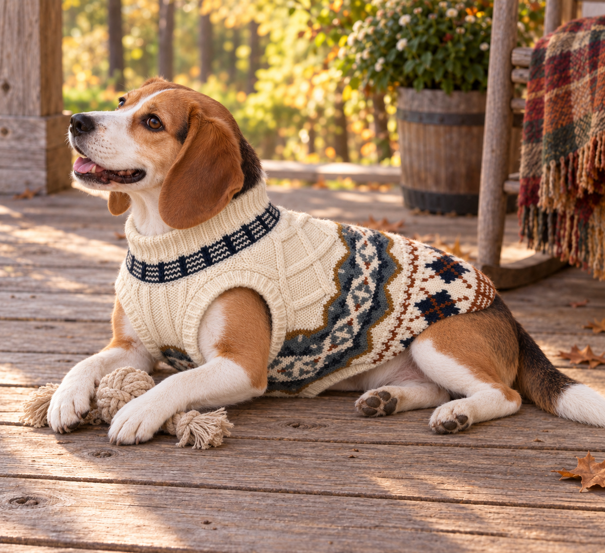 Fair Isle Knit Jumper — Cream