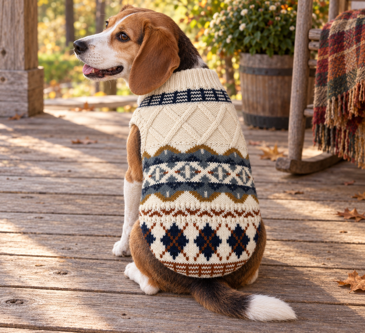 Fair Isle Knit Jumper — Cream