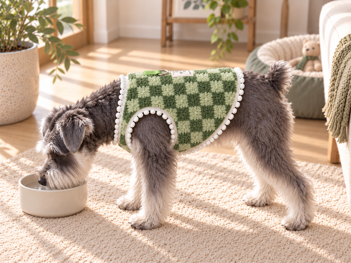 Checkerboard Knit Vest — Sage