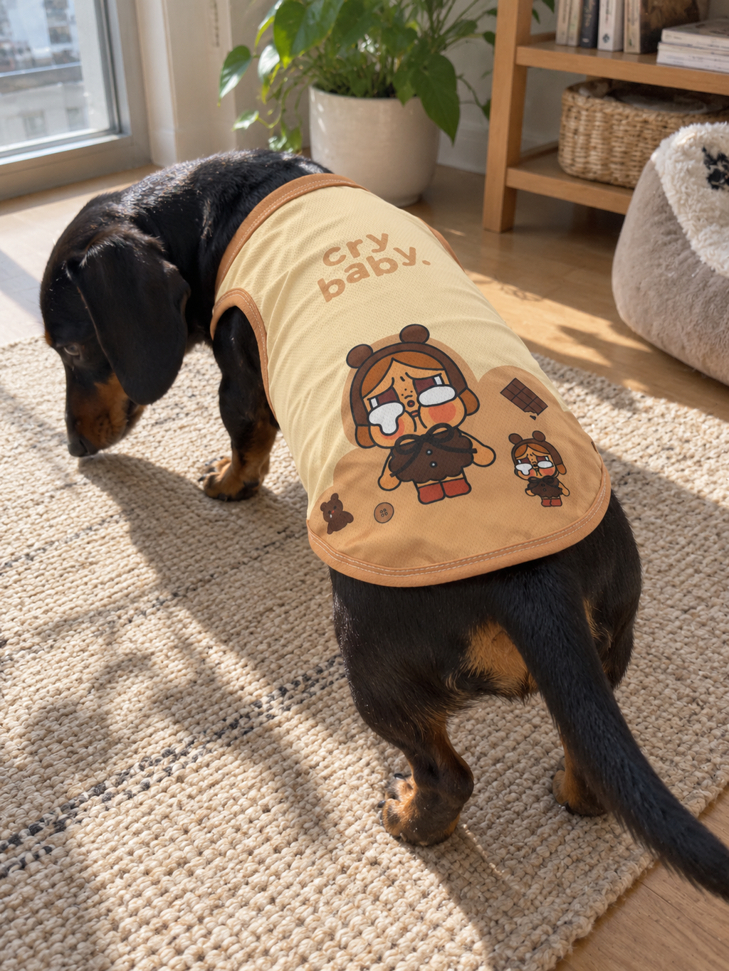 Cry Baby Print Tank — Camel